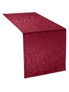 Erwin Müller Жаккардовая скатерть-дорожка из смесовой хлопковой ткани Terrassa для использования на открытом воздухе, бордового цвета