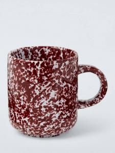 Брызги на керамической кружке, 285 мл, тёмно-красная John Lewis, rk Red