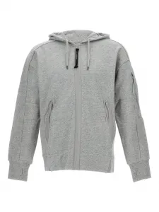 Худи на молнии C.P. Company, серый