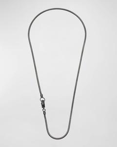 Мужское стильное колье из оксидированного серебра, длина 22 дюйма Marco Dal Maso, цвет Oxidized Silver