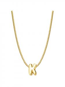Glanzstücke München Серебряное колье с буквой К в оправе из желтого золота