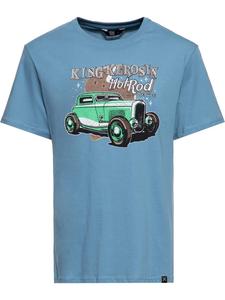 Футболка Hot Rod Serv. синего цвета King Kerosin