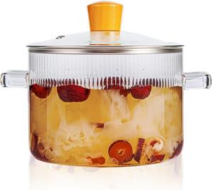 Кастрюля стеклянная Recceng с крышкой, 1800 мл