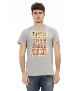 Повседневная футболка с круглым вырезом и короткими рукавами Trussardi, серый