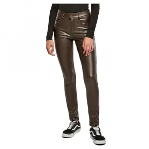 Брюки Urban Classics Synthetic Leather, коричневый