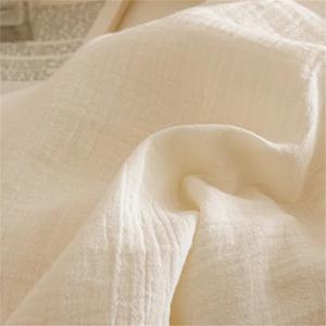 YUSIWOAL Комплект постельного белья из натурального хлопка с двойным слоем гофрированной пряжи Green