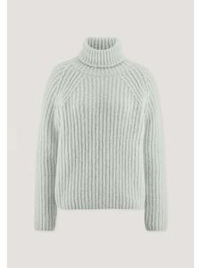 Светло-голубой вязаный свитер с высоким воротом Hessnatur