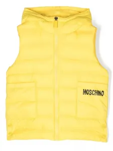 Дутый жилет Teddy Bear Moschino Kids, желтый