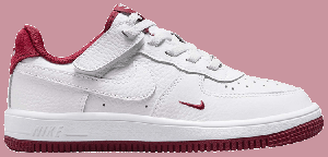 Кроссовки Nike Force 1 Low LV8 EasyOn PS 'White Team Red', белый