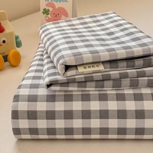 Yalu Простыня 200х230 см из утолщенного грубого хлопка, цвет Nanyang-Black And White Plaid