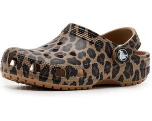 Детские кроксы Crocs Classic с принтами и графикой Crocs Kids, Sepia/Leopard