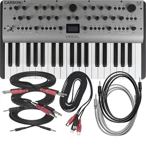Экспериментальный цифровой синтезатор Modal Electronics Carbon8 с 37 клавишами и комплект кабелей