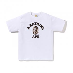 Бейп триал камуфляжная футболка колледж A BATHING APE, белый