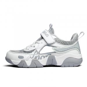 Детские противоскользящие дышащие быстросохнущие повседневные кроссовки Kids' SHIBU, белый/серый