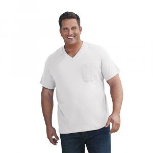 Мужская безусадочная легкая футболка Kingsize с карманами и v-образным вырезом Big & Tall KingSize, белый
