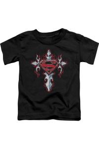 Футболка с готическим логотипом Superman для малышей Gildan, черный