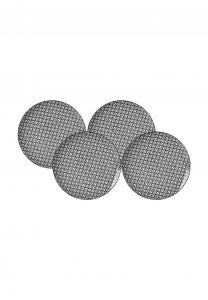 Чёрно-белые обеденные тарелки takeo leaves ø 26,5 см 4 шт Takeo Ritzenhoff & Breker