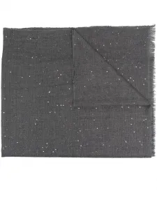 Шарф с пайетками Brunello Cucinelli, серый