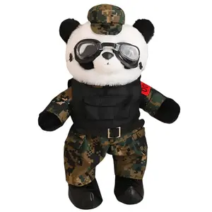 Плюшевая кукла Cute Panda Bunny Army, камуфляжный кролик, высота 35cm AORUNJU