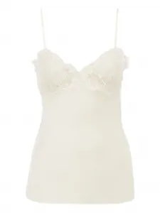 Топ с кружевной отделкой Chloé, белый