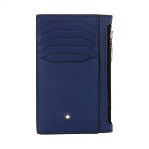 MONTBLANC Кожаный картхолдер мужской синий