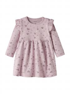 NAME IT Платье 'NBFBHEART' в цвете Mauve, пастельный фиолетовый