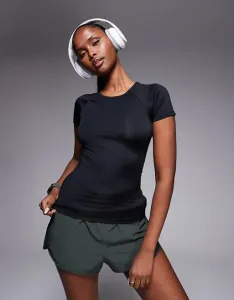 4505 Черная быстросохнущая футболка узкого кроя Icon active