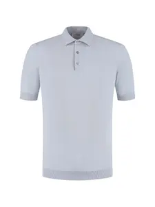 Тонко вязаное поло Lardini, синий