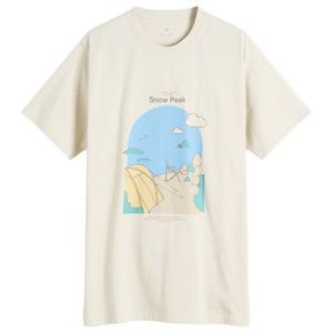 Футболка с графическим принтом на тему кемпинга Snow Peak, айвори