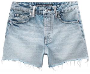Шорты Alexander Wang Crystal Beltloop Mid Rise Relaxed Short, синий