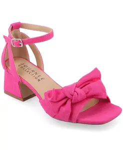 Женские блочные туфли-сабо Zevi на каблуке Journee Collection, розовый