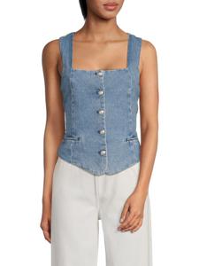 Джинсовый топ Seraphina rag & bone, цвет Bright Blue