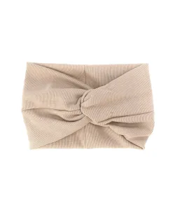 Трёхчетырёхразный/Ребристый широкий тюрбан Three Four Time, цвет Beige