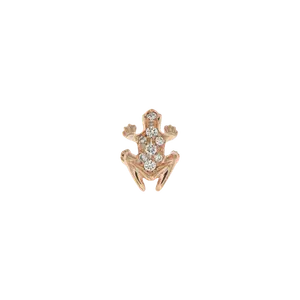 Одиночная серьга Dada Arrigoni Happy frog из розового золота с бриллиантами