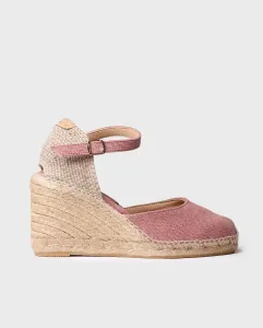 Женские эспадрильи на танкетке из ткани с пряжкой Toni Pons, розовый