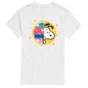 Мужская футболка с рисунком Peanuts Snoopy Airbrush Peek Licensed Character, белый