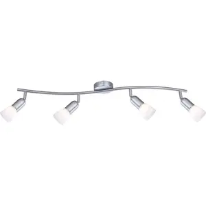 Светильник потолочный CATHY E14, 1 шт. Потолочный светильник/белое стекло/прихожая/гостиная Globo Lighting, Nickel matt