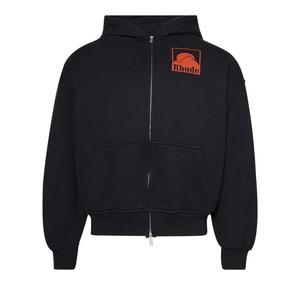 Худи Rhude Moonlight Badge Full-Zip Hoodie, Vintage Black