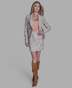 Женская оригинальная куртка на пуговицах спереди BCBG, Orchid Bloom Multi