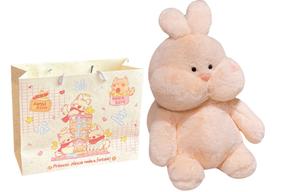 Милый плюшевый мишка Chubby Bear, высота 25см/35см/45см Mise, розовый