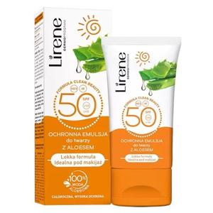 Защитная эмульсия для лица с алоэ SPF50, 50 мл Lirene Sun