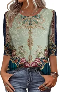 Женские футболки с 3/4 рукава