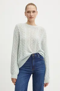 Свитер из смесовой шерсти Twinset, зеленый