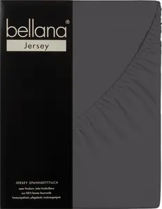 Простыня на резинке Bellana Jersey 180-200 x 200 см антрацит 120 г/м², 100% хлопок Traumschloss