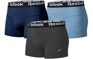 Reebok Мужские трусы 3 шт Black+Royal Blue+Blue