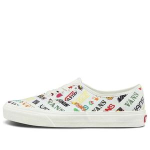 Кроссовки authentic breathable lightweight low top casual skate shoes white multi-color Vans, белый