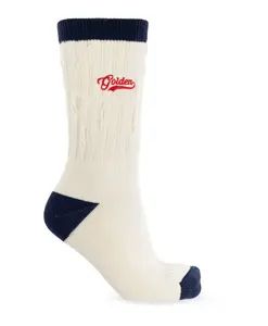 Носки с логотипом Golden Goose, бежевый