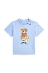 Хлопковая футболка для малышей Polo Ralph Lauren, синий