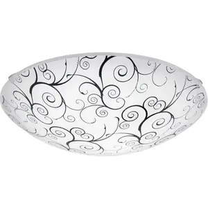 Потолочный светильник MARGITTA 1 LED-панель 1 шт. Теплый белый свет, LED заменяемый Eglo, белый/черный/прозрачный