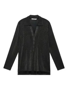Рубашка поло с блестками Maliparmi, черный